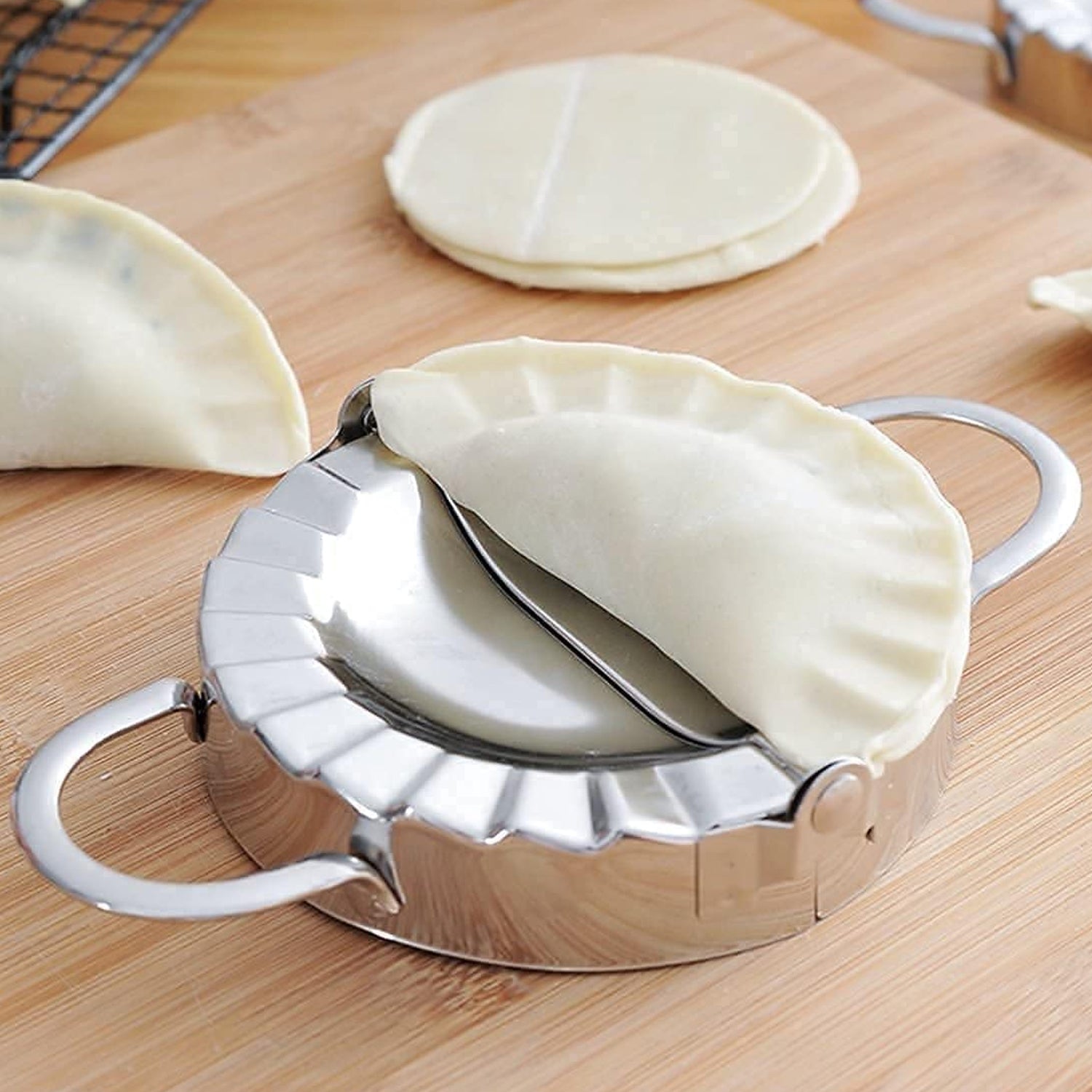 2389 Dumpling Mold, Never Rusty Strong Convenient Stainless Steel Dumpling Maker Durable for Home (1 Pc) 2389 Dumpling Mold, Never Rusty Strong Convenient Stainless Steel Dumpling Maker Durable for Home (1 Pc)